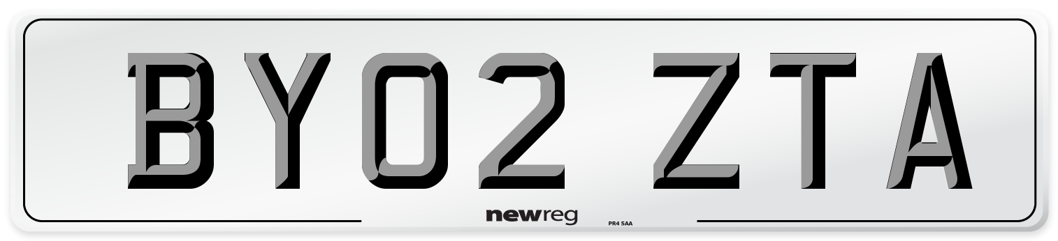 BY02 ZTA Number Plate from New Reg